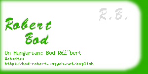 robert bod business card
